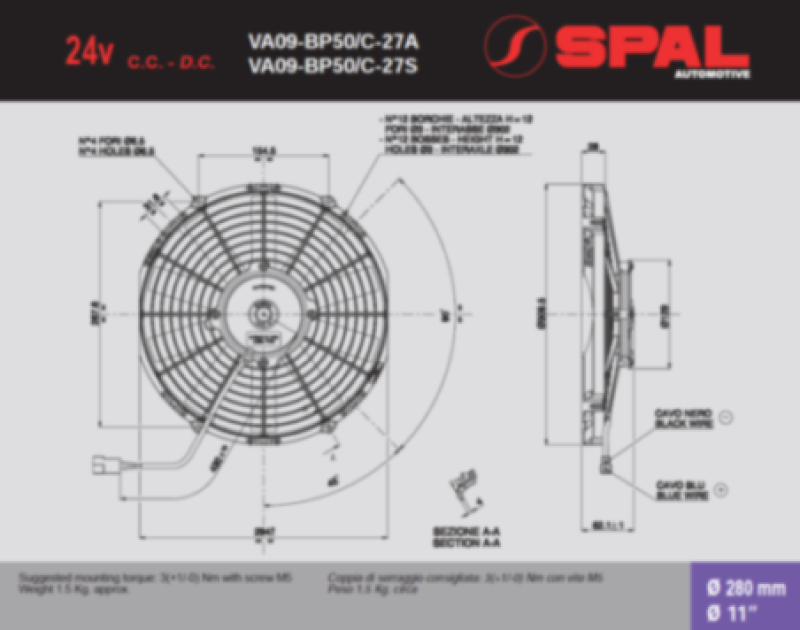 VENT SPAL AXIAL 11